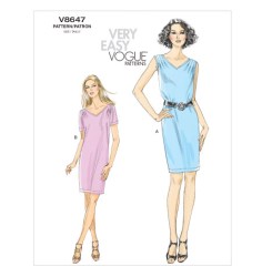 8647 SO EZ VOGUE PULLOVER SHORT SLEEVES / SLEEVELESS  DRESS PATTERN  8-14 or 16-18 choice